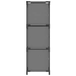 vidaXL Lagerschrank mit 3 Stoff-Schubladen Grau 34x34x101 cm Stahl