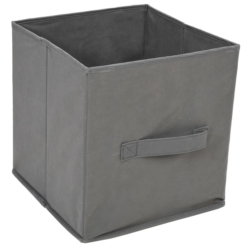 vidaXL Lagerschrank mit 3 Stoff-Schubladen Grau 34x34x101 cm Stahl