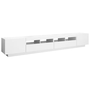 vidaXL TV-Schrank mit LED-Leuchten Weiß 260x35x40cm