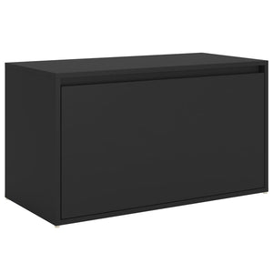 vidaXL Flurbank 80x40x45 cm Schwarz Holzwerkstoff