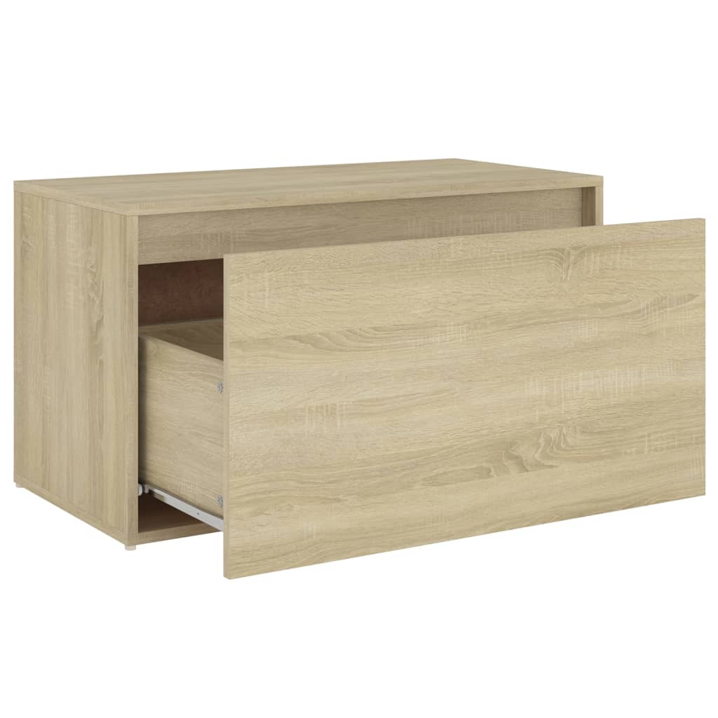 vidaXL Flurbank 80x40x45 cm Sonoma-Eiche Holzwerkstoff