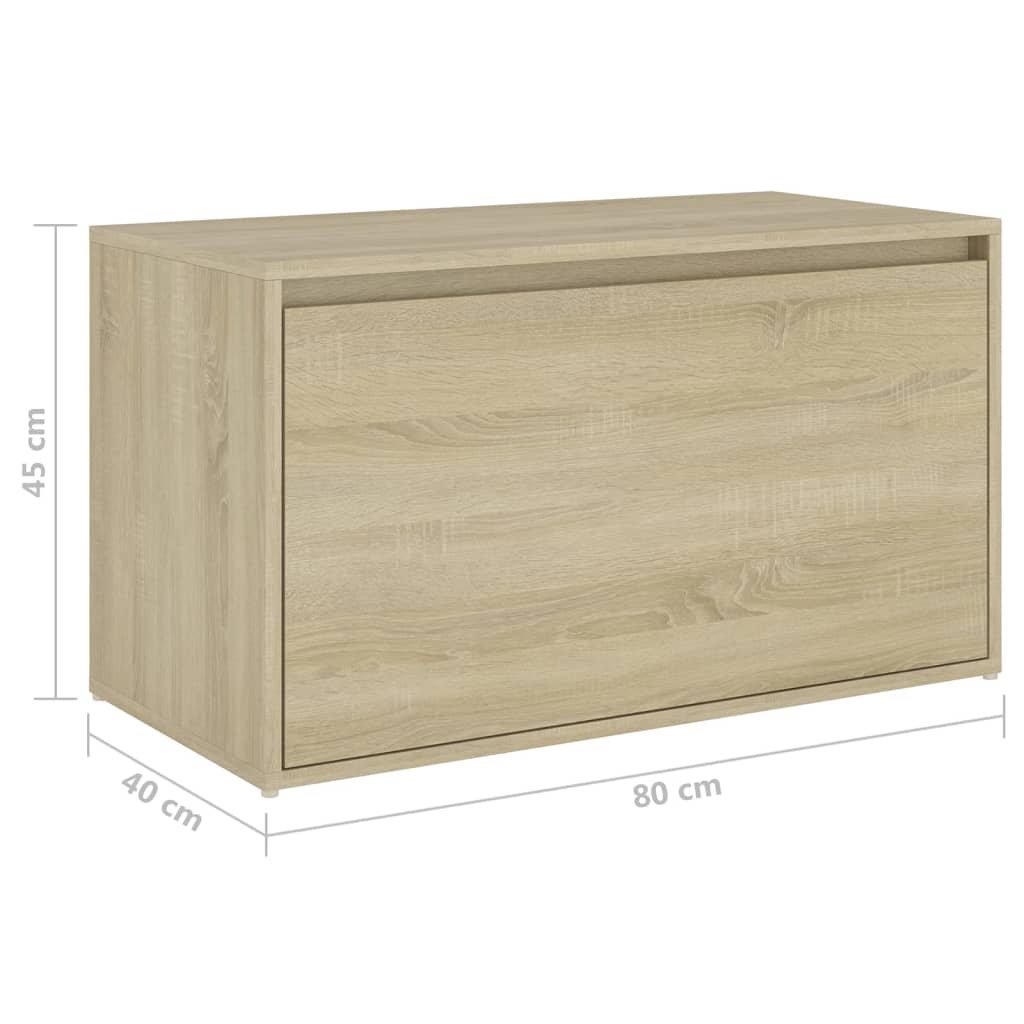 vidaXL Flurbank 80x40x45 cm Sonoma-Eiche Holzwerkstoff