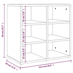 vidaXL Schuhregal Schwarz 52,5x30x50 cm