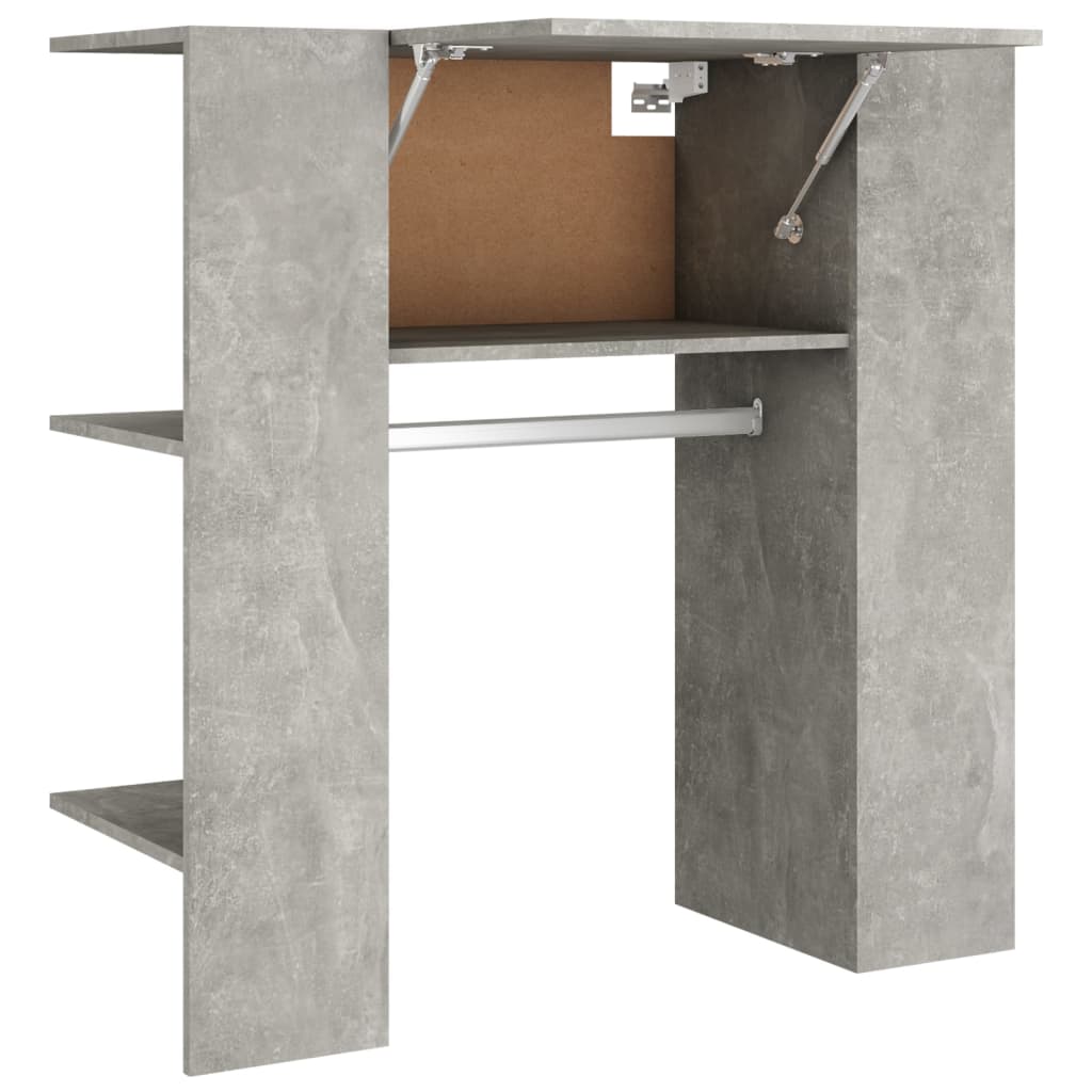 vidaXL Flurschrank Betongrau 97,5x37x99 cm Holzwerkstoff