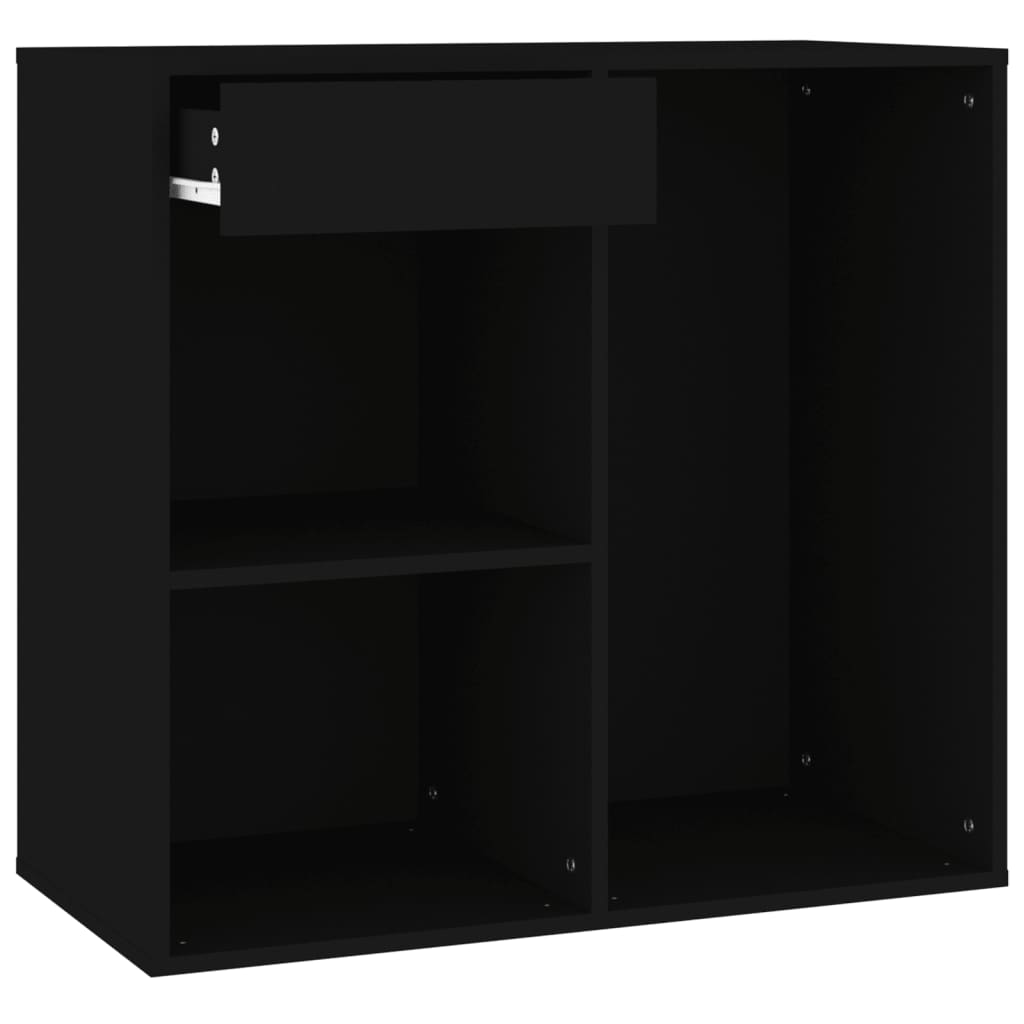 vidaXL Kosmetikschrank Schwarz 80x40x75 cm Holzwerkstoff