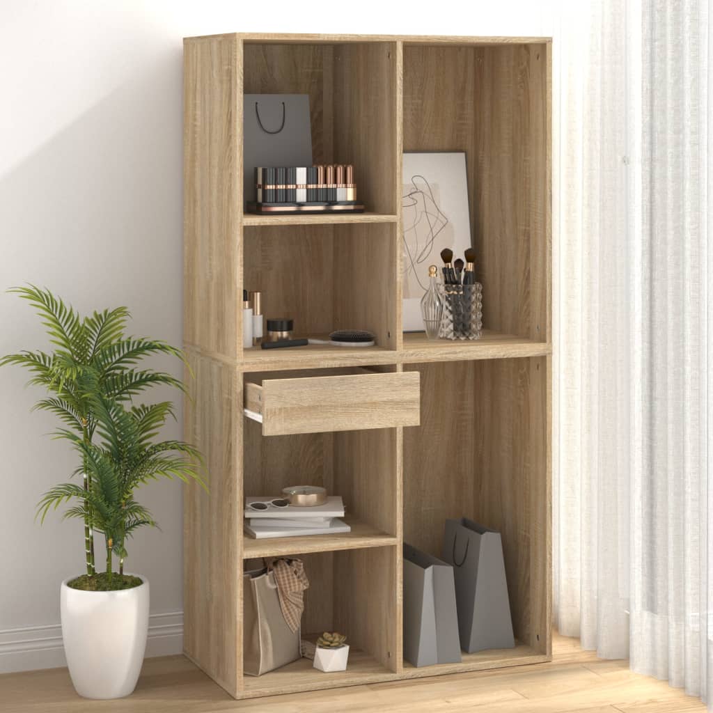 vidaXL Kosmetikschrank Sonoma-Eiche 80x40x75 cm Holzwerkstoff