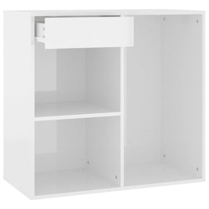 vidaXL Kosmetikschrank Hochglanz-Weiß 80x40x75 cm Holzwerkstoff