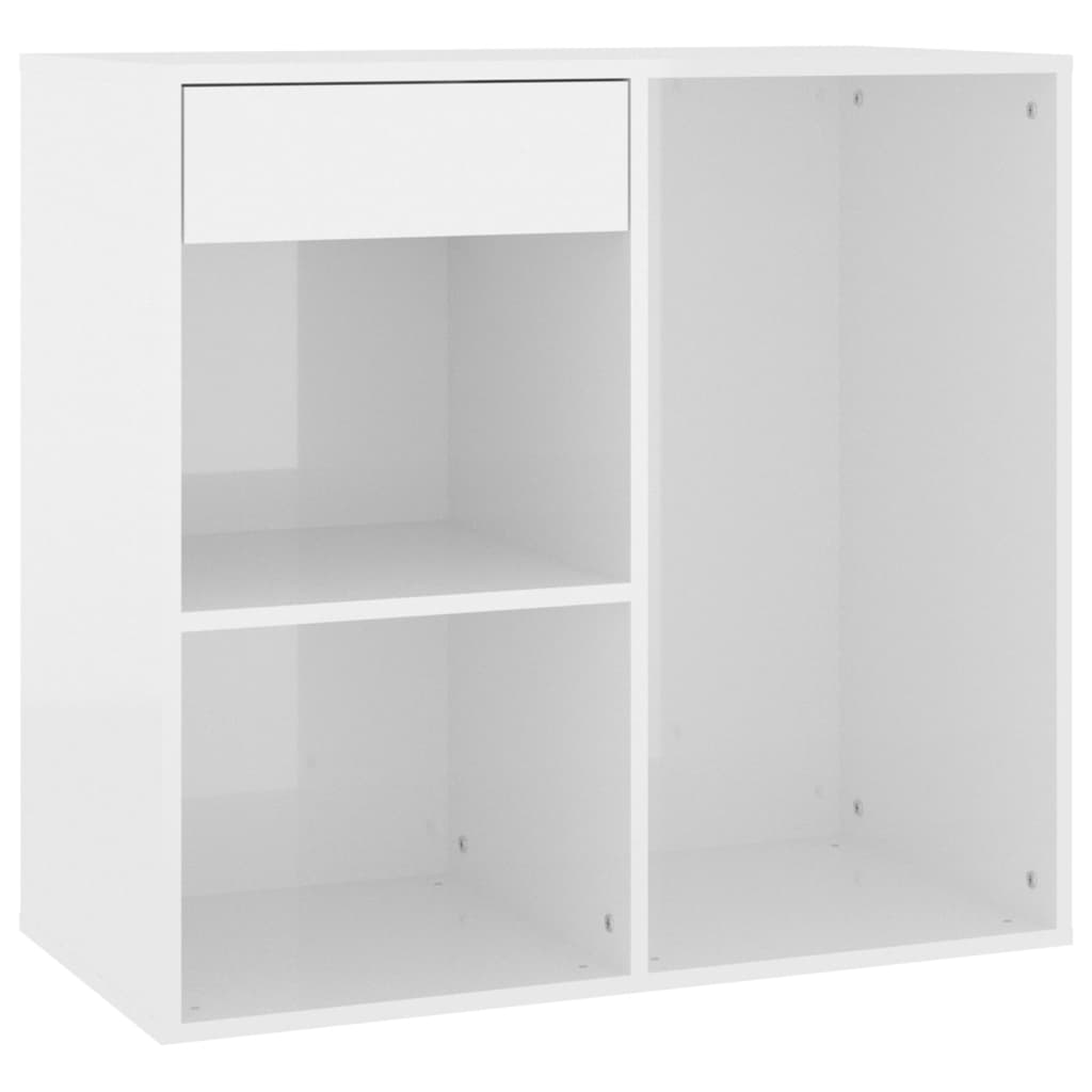 vidaXL Kosmetikschrank Hochglanz-Weiß 80x40x75 cm Holzwerkstoff