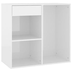 vidaXL Kosmetikschrank Hochglanz-Weiß 80x40x75 cm Holzwerkstoff