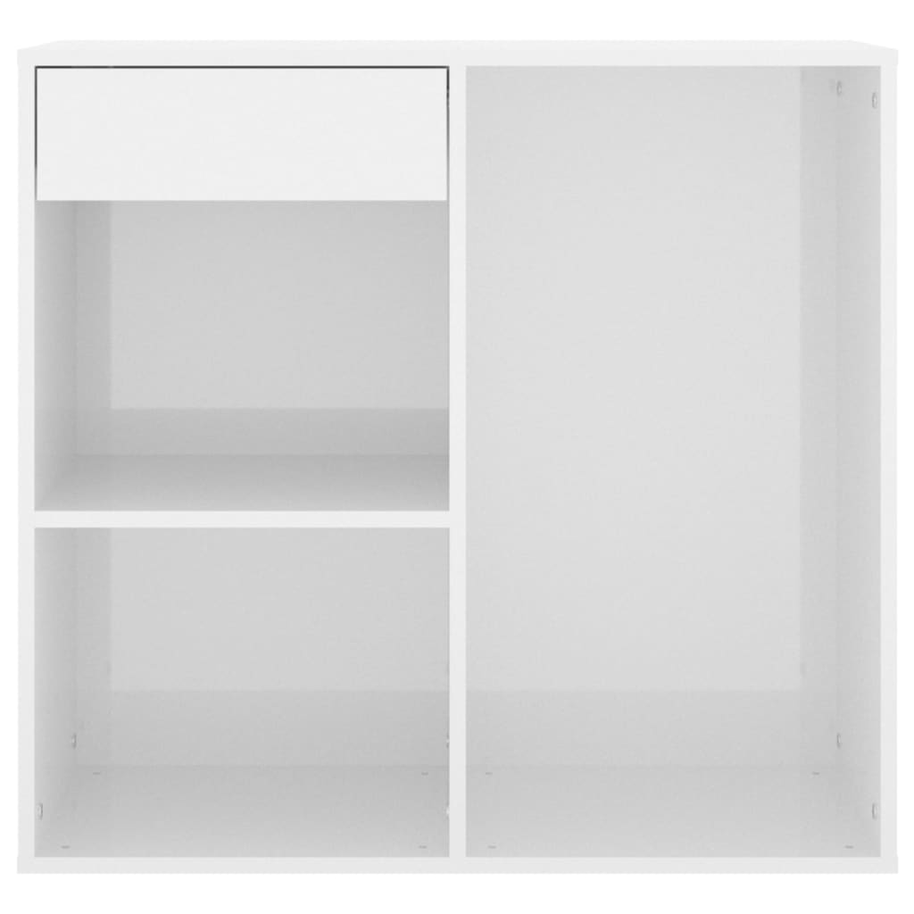 vidaXL Kosmetikschrank Hochglanz-Weiß 80x40x75 cm Holzwerkstoff