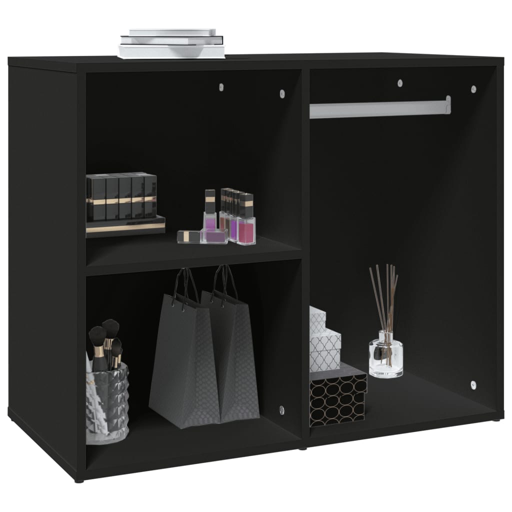 Regal für Schminktisch Schwarz 80x40x65 cm Holzwerkstoff Stilecasa