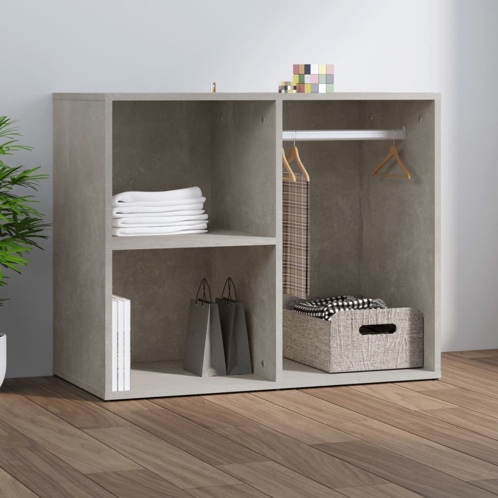 vidaXL Regal für Schminktisch Betongrau 80x40x65 cm Holzwerkstoff