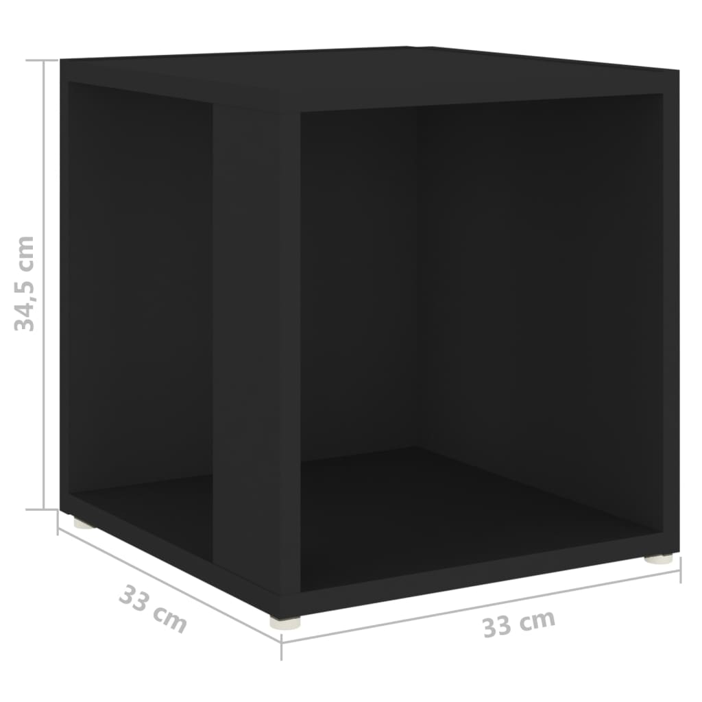 Beistelltisch Schwarz 33x33x34,5 cm Holzwerkstoff Stilecasa