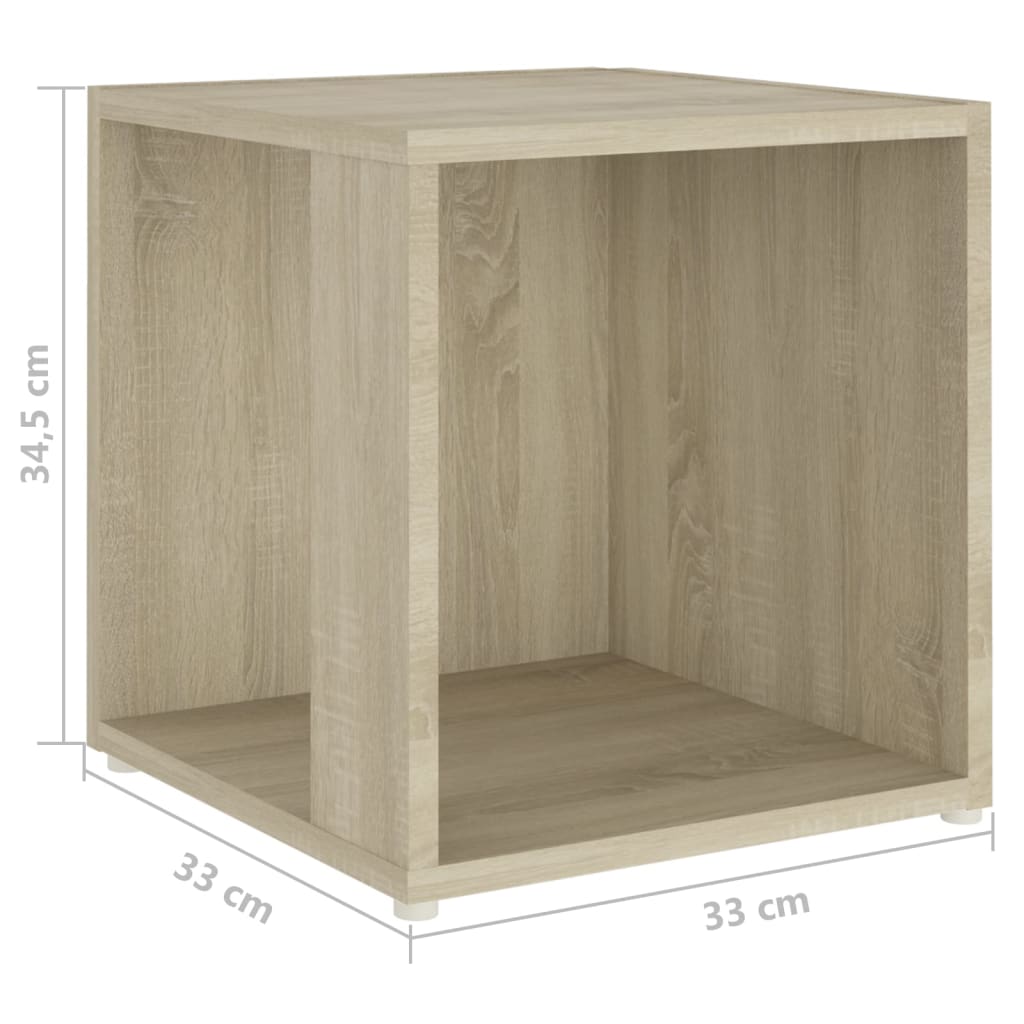 vidaXL Beistelltisch Sonoma-Eiche 33x33x34,5 cm Holzwerkstoff