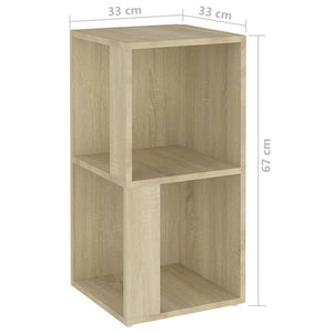 vidaXL Eckregal Sonoma-Eiche 33x33x67 cm Holzwerkstoff