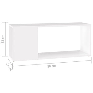 TV-Schrank Weiß 80x24x32 cm Holzwerkstoff Stilecasa