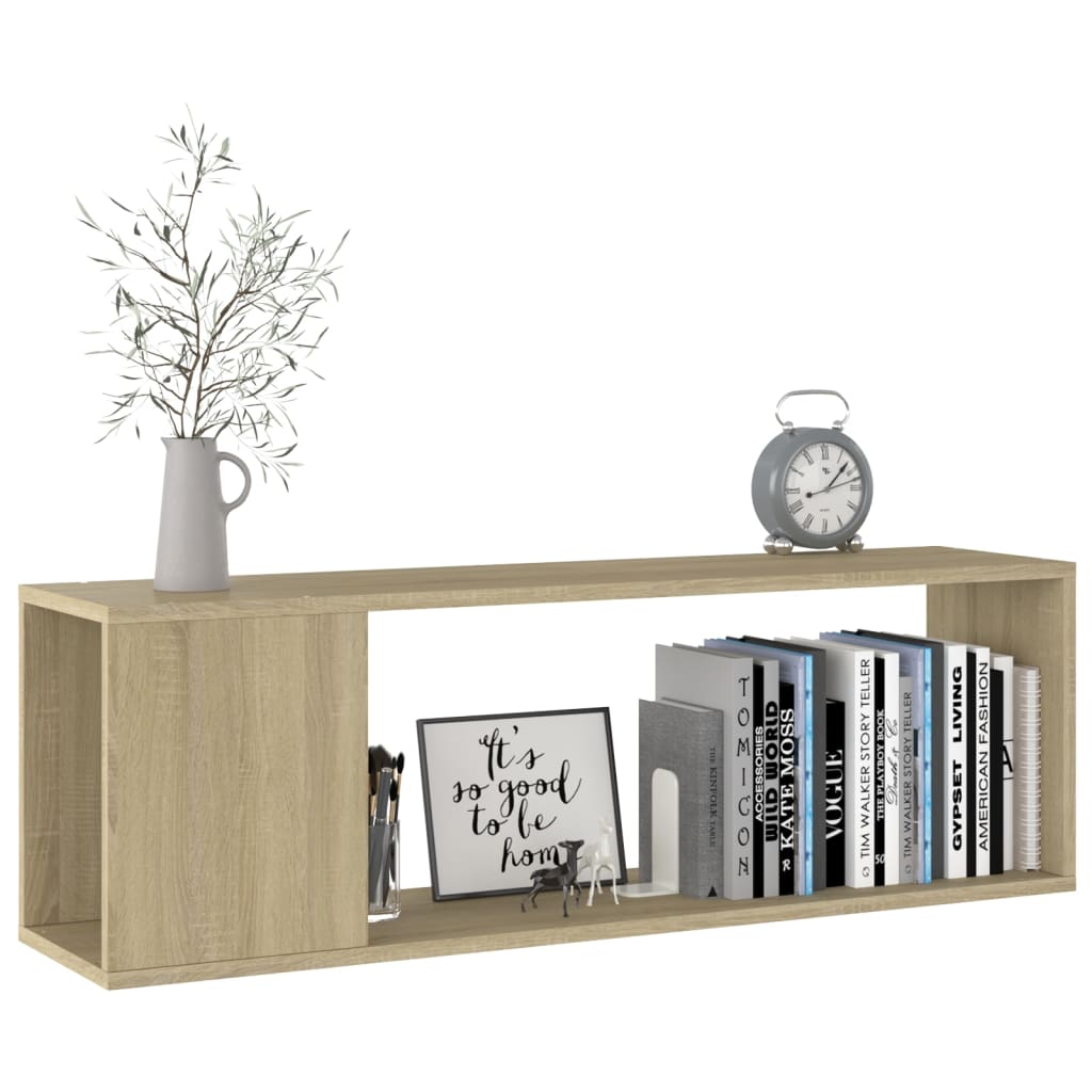 TV-Schrank Sonoma-Eiche 100x24x32 cm Holzwerkstoff Stilecasa