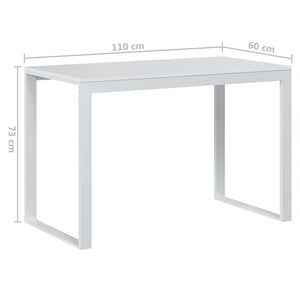 Computertisch Weiß 110x60x73 cm Holzwerkstoff Stilecasa