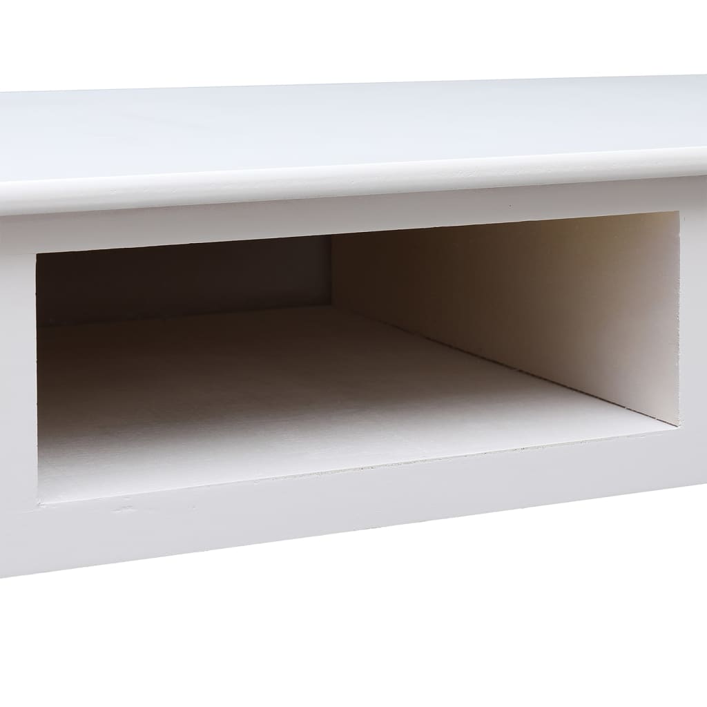 vidaXL Schreibtisch Weiß 108x45x76 cm Massivholz Paulownia