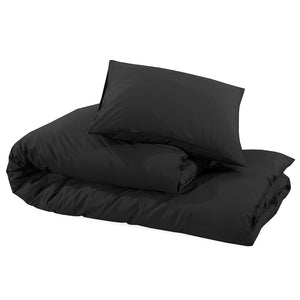 vidaXL Bettwäsche-Set Schwarz 260x220 cm Leichte Mikrofaser