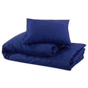 Bettwäsche-Set Marineblau 240x220 cm Leichte Mikrofaser Stilecasa