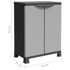 vidaXL Kunststoffschrank 68x39x92 cm Rattan-Design