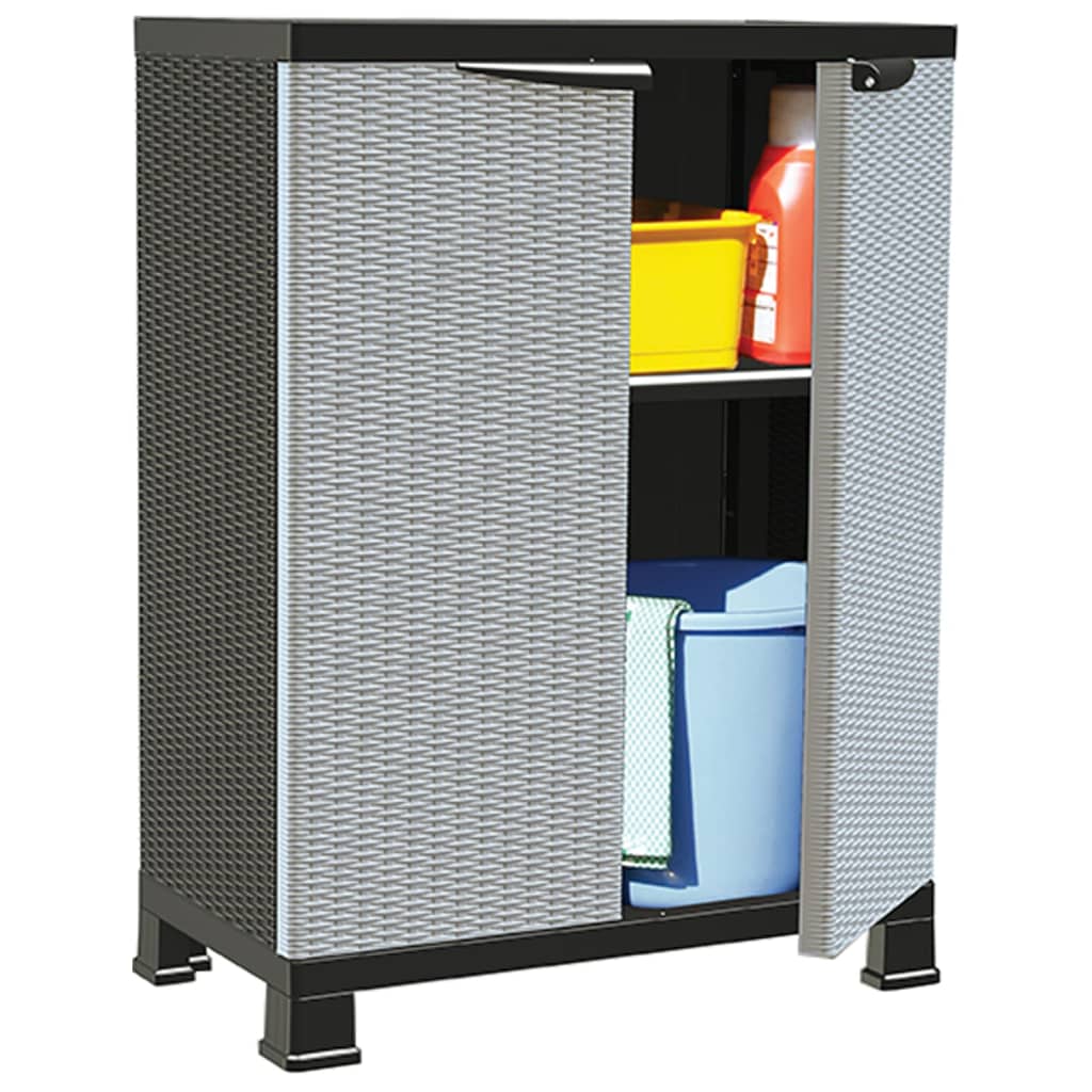 vidaXL Kunststoffschrank 68x39x92 cm Rattan-Design