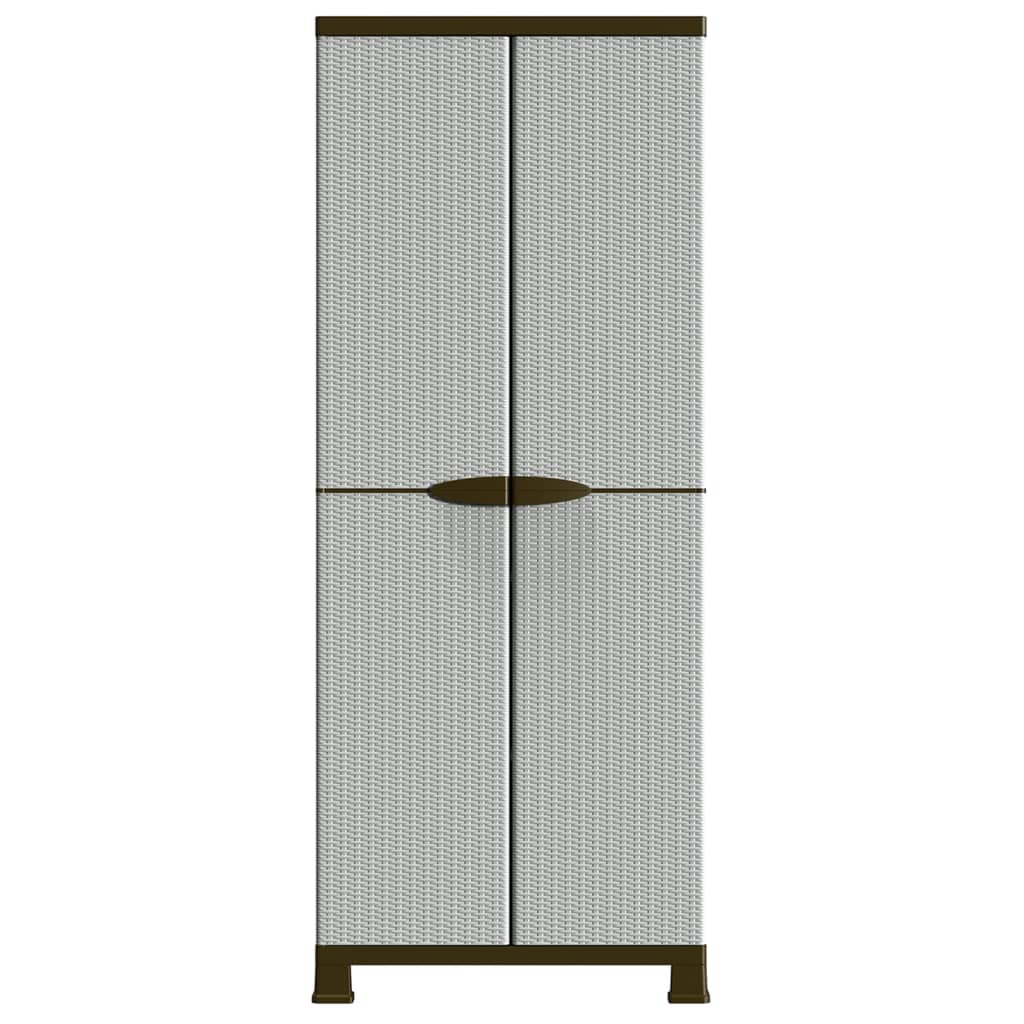 Kunststoffschrank 68x39x171,5 cm Rattan-Design Stilecasa