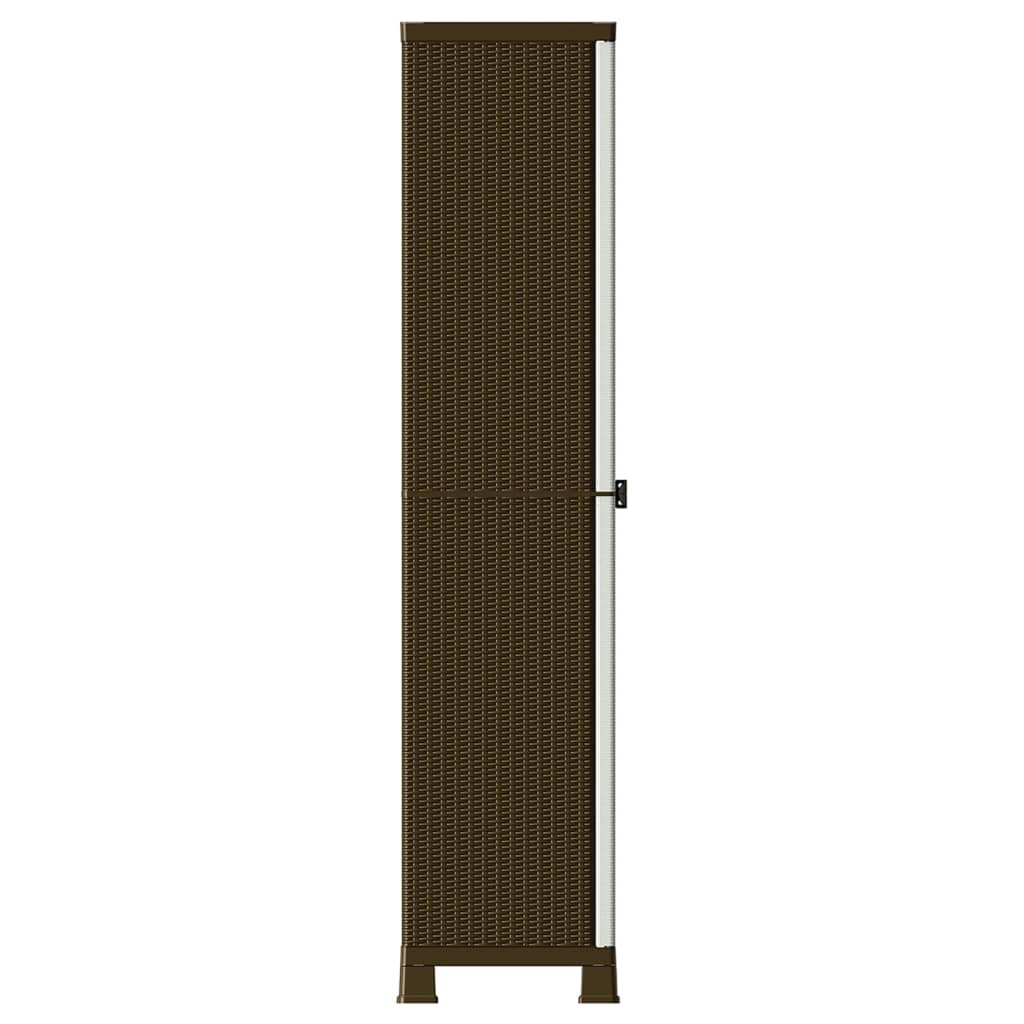 Kunststoffschrank 68x39x171,5 cm Rattan-Design Stilecasa