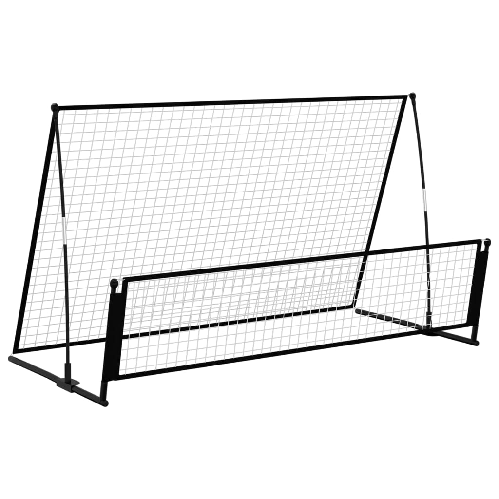 vidaXL 2-in-1 Rebounder und Fußballtor 202x104x120 cm Stahl