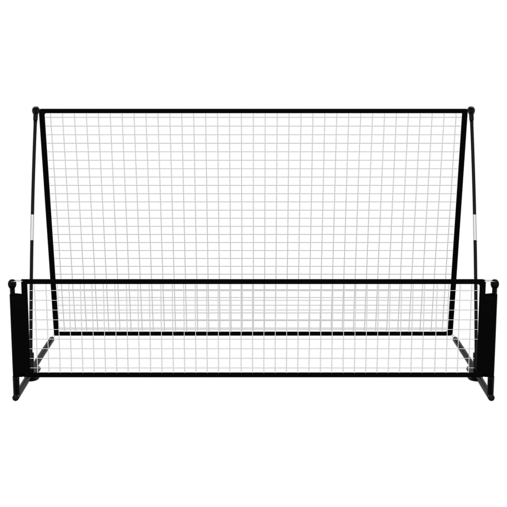 vidaXL 2-in-1 Rebounder und Fußballtor 202x104x120 cm Stahl