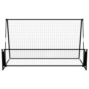 vidaXL 2-in-1 Rebounder und Fußballtor 202x104x120 cm Stahl