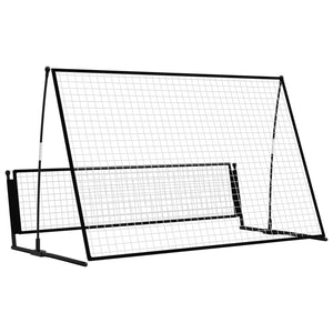 vidaXL 2-in-1 Rebounder und Fußballtor 202x104x120 cm Stahl