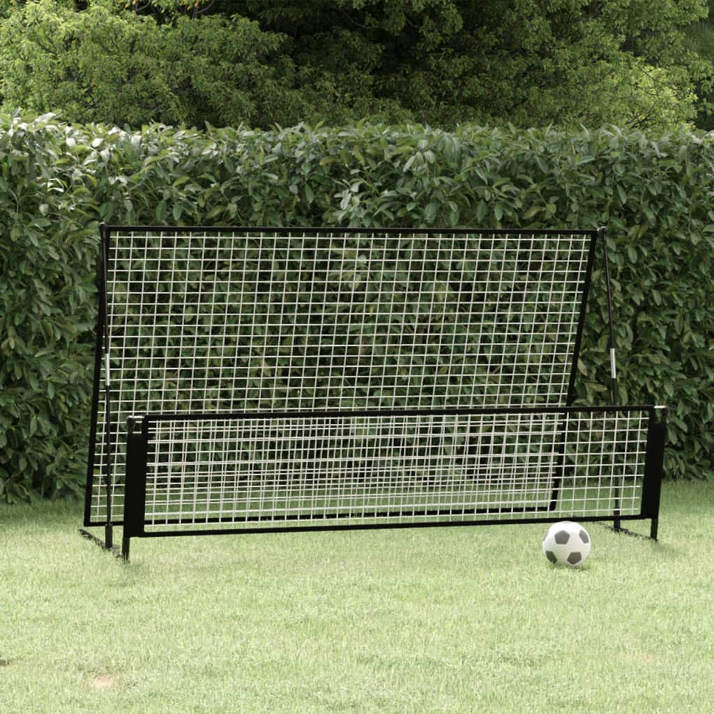 vidaXL 2-in-1 Rebounder und Fußballtor 202x104x120 cm Stahl