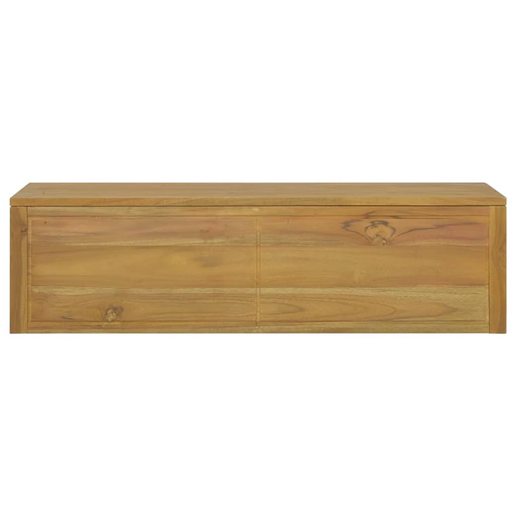 vidaXL Wand-Badschrank 110x45x30 cm Teak Massivholz