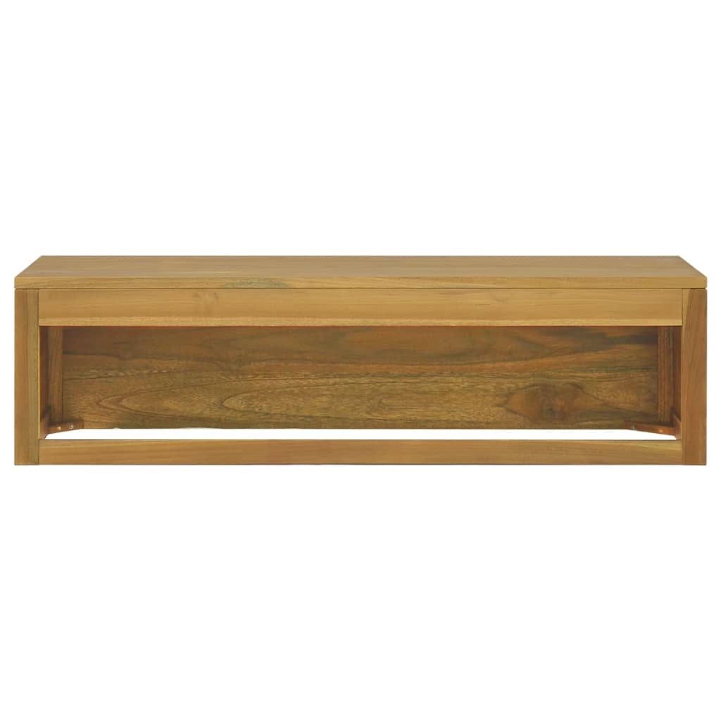 vidaXL Wand-Badschrank 110x45x30 cm Teak Massivholz