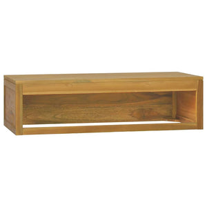 vidaXL Wand-Badschrank 110x45x30 cm Teak Massivholz