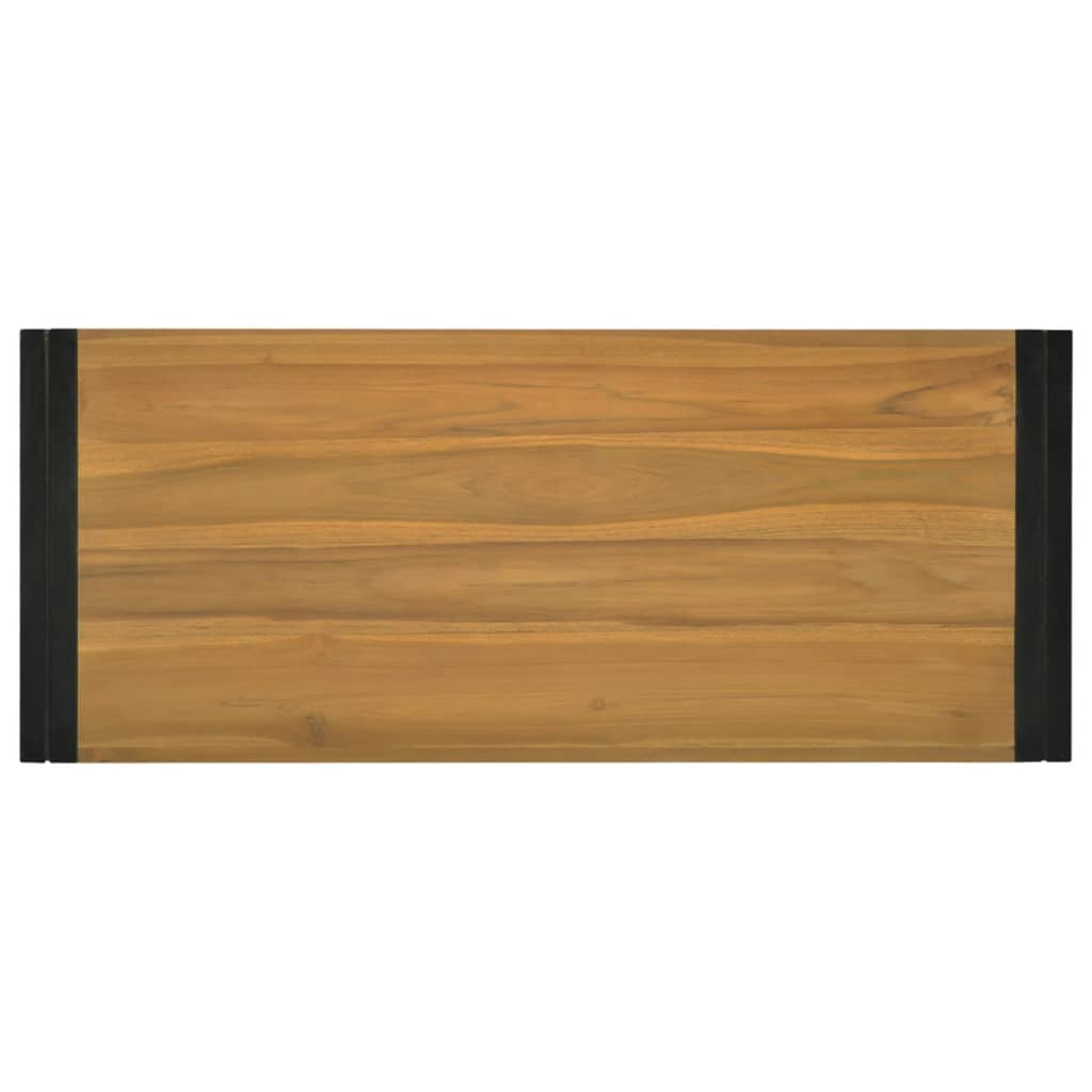 vidaXL Wand-Badregal 110x45x35 cm Massivholz Teak