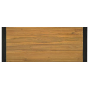 vidaXL Wand-Badregal 110x45x35 cm Massivholz Teak