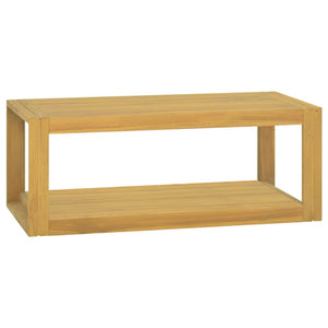 vidaXL Wand-Badregal 90x45x35 cm Massivholz Teak