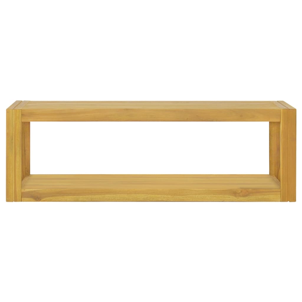 vidaXL Wand-Badregal 110x45x35 cm Massivholz Teak