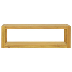 vidaXL Wand-Badregal 110x45x35 cm Massivholz Teak