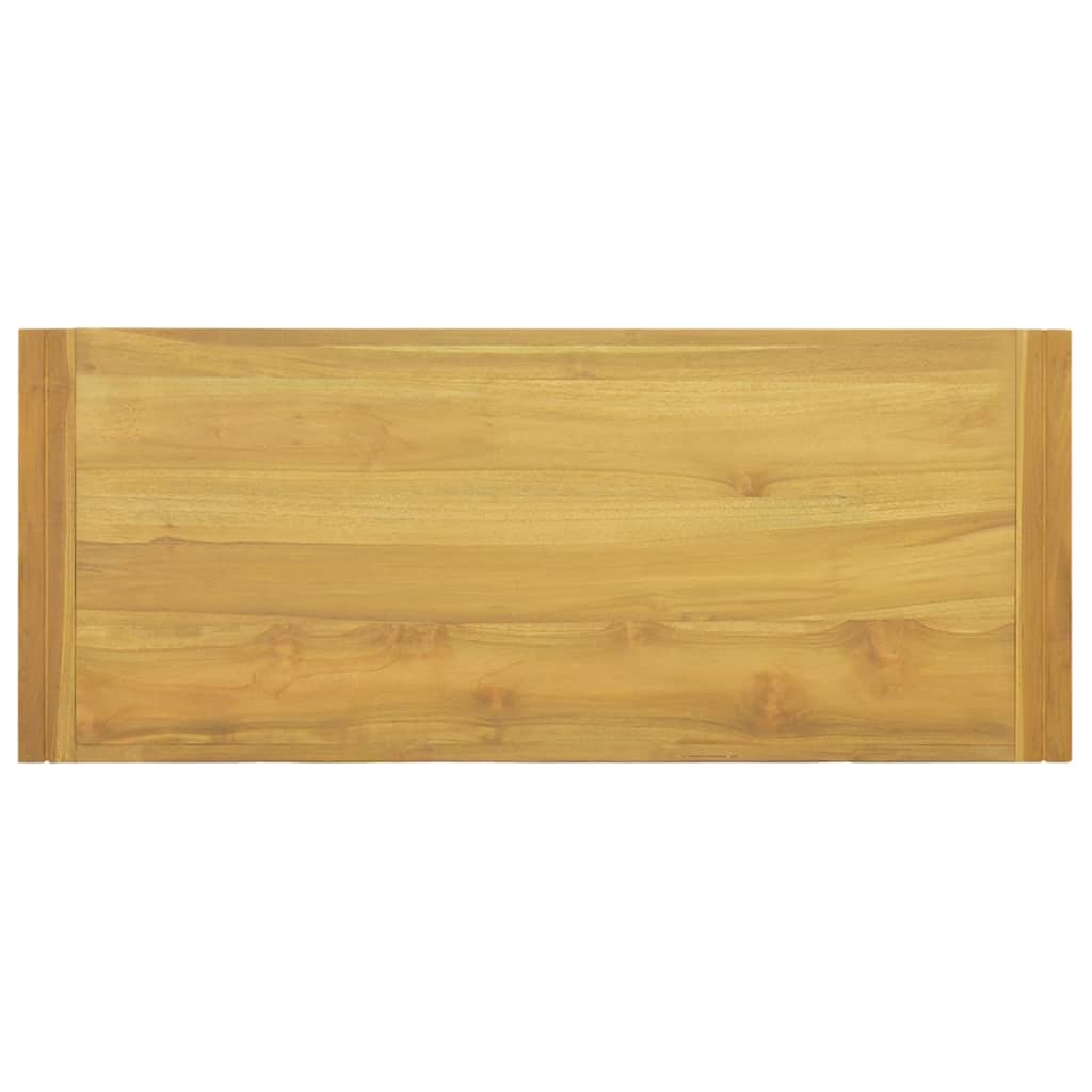 vidaXL Wand-Badregal 110x45x35 cm Massivholz Teak