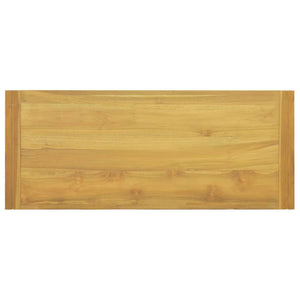 vidaXL Wand-Badregal 110x45x35 cm Massivholz Teak