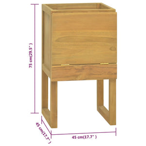 vidaXL Badschrank 45x45x75 cm Massivholz Teak