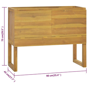 vidaXL Badschrank 90x45x75 cm Massivholz Teak