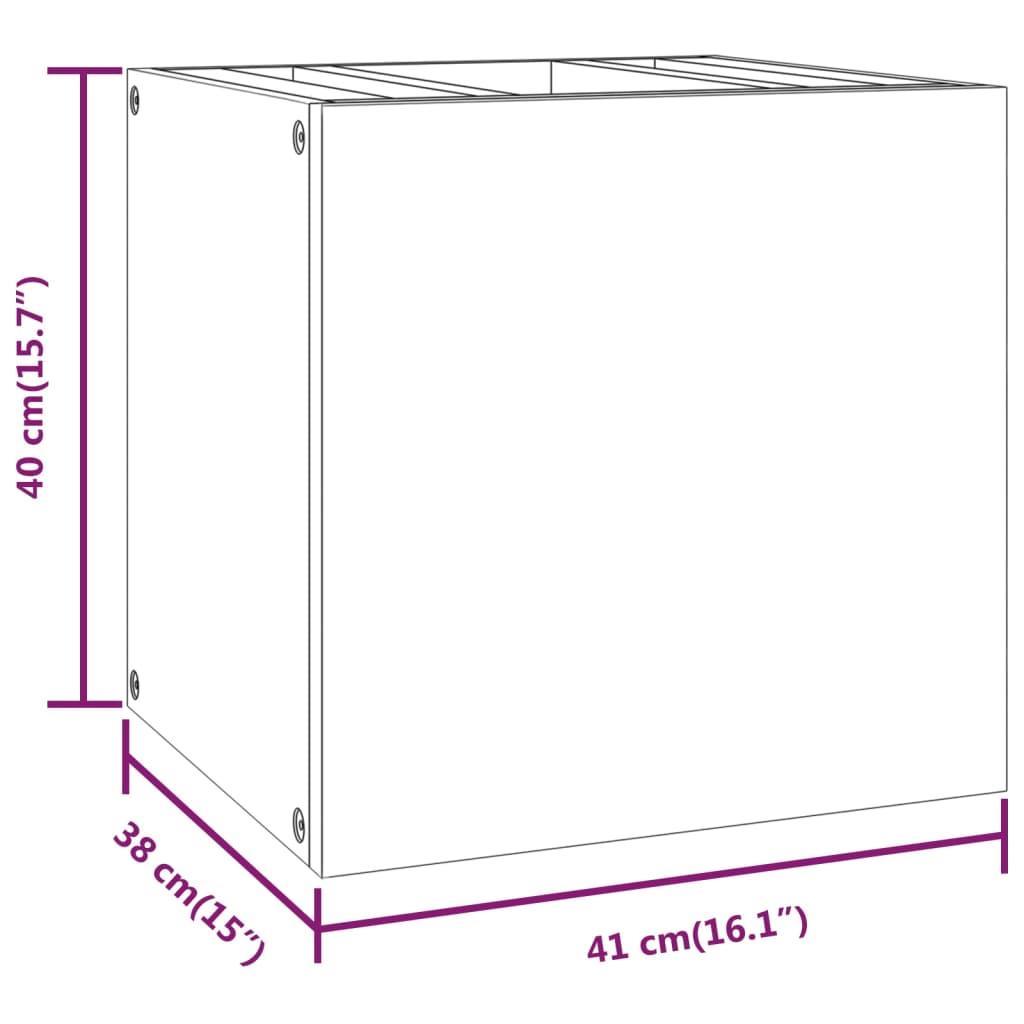 vidaXL Wand-Badschrank 41x38x40 cm Massivholz Teak