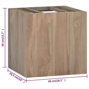 vidaXL Wand-Badschrank 46x25,5x40 cm Massivholz Teak