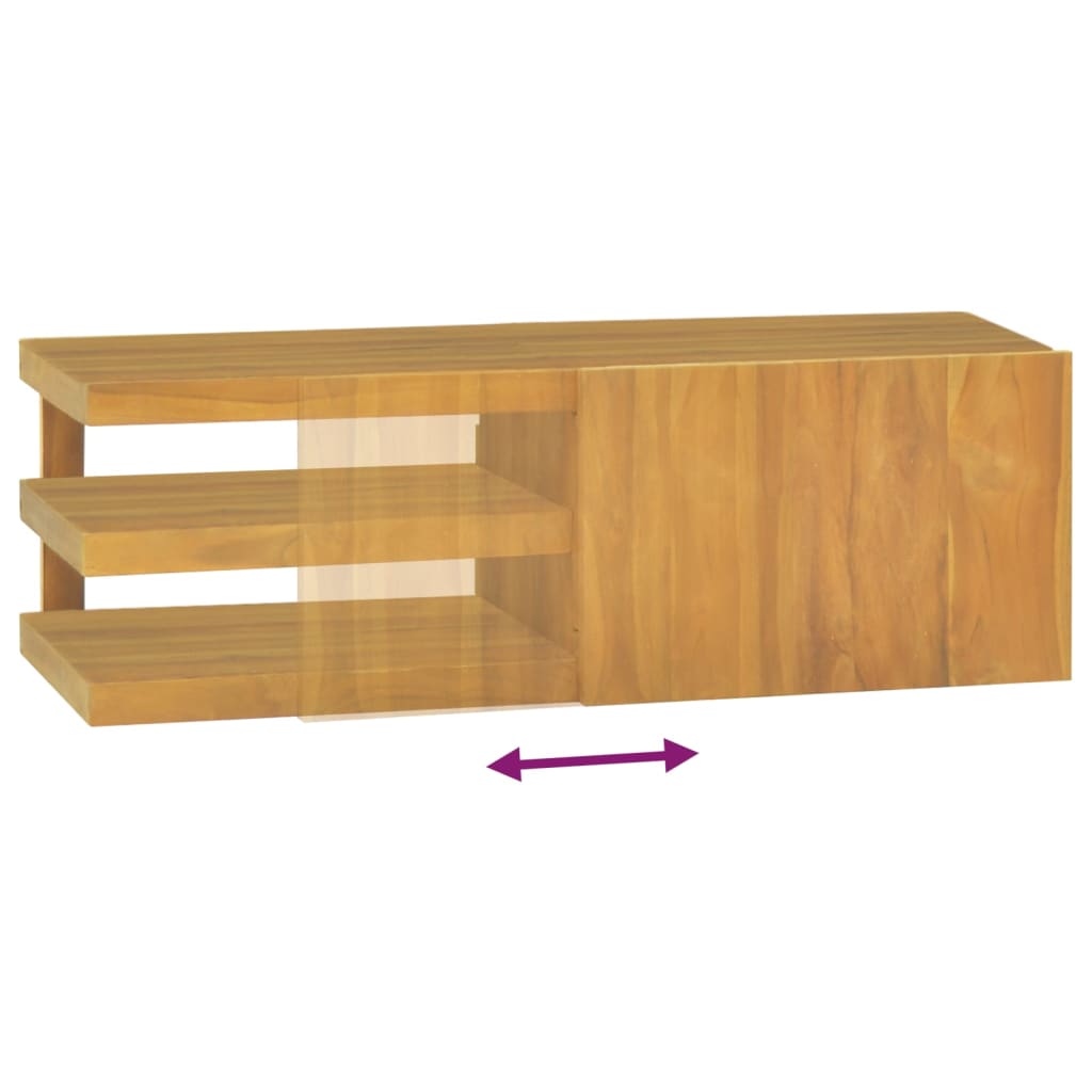 vidaXL Wand-Badschrank 90x40x30 cm Massivholz Teak