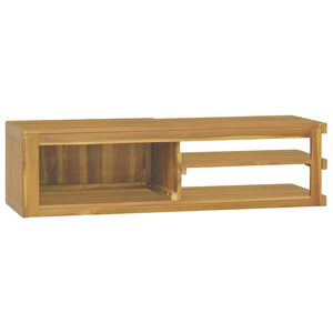 vidaXL Wand-Badschrank 110x40x30 cm Massivholz Teak